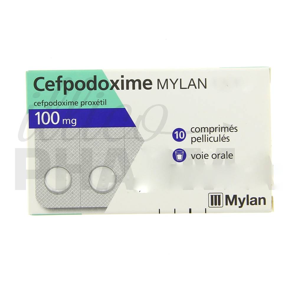 CEFPODOXIME MYLAN 100 mg film-coated tablets, box of 10
