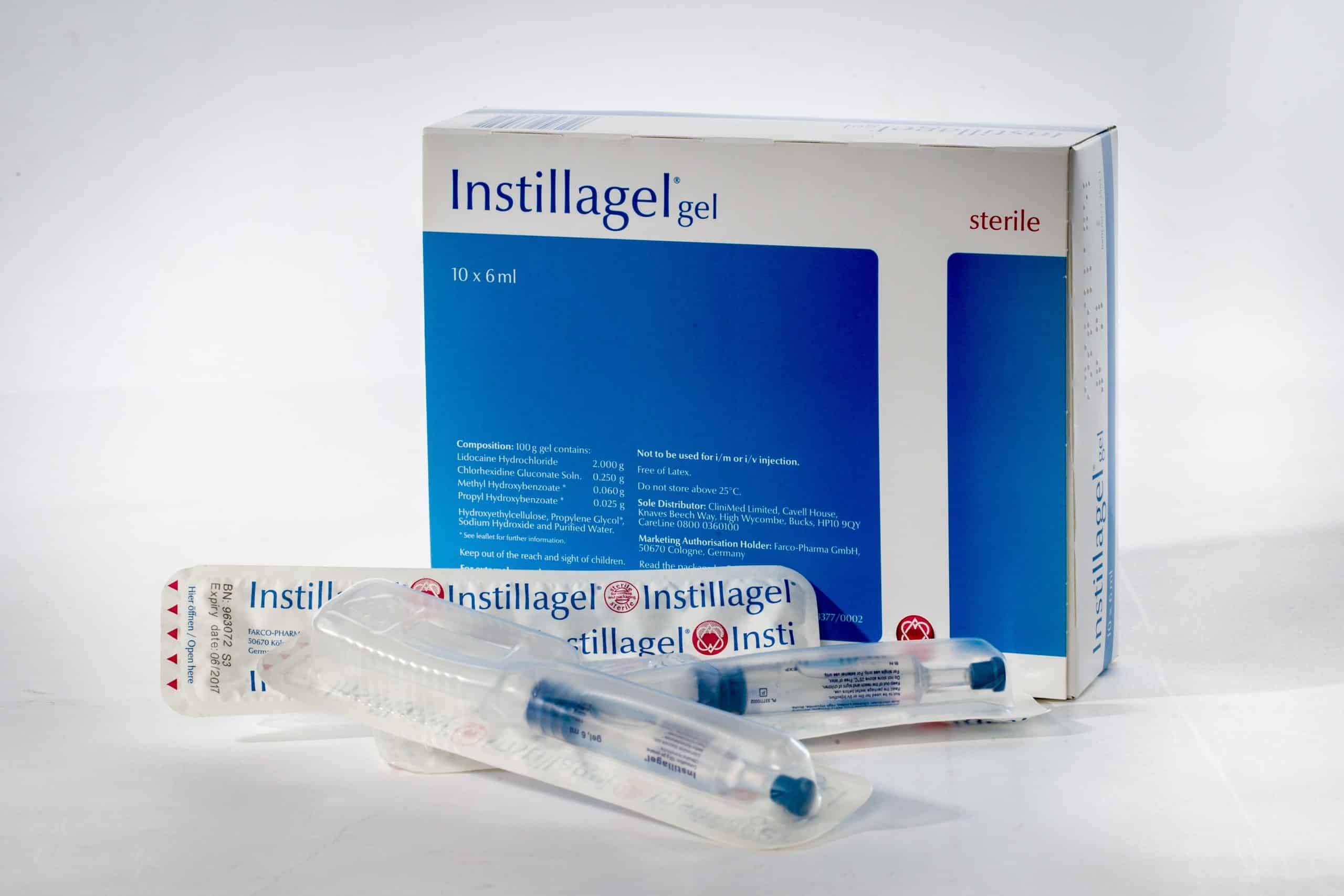 INSTILLAGEL, urethral gel in pre-filled syringe, box of 10 pre-filled syringes of 11 ml